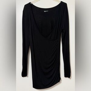 GAP Maternity Elegant Black Deep V-Neck Dress